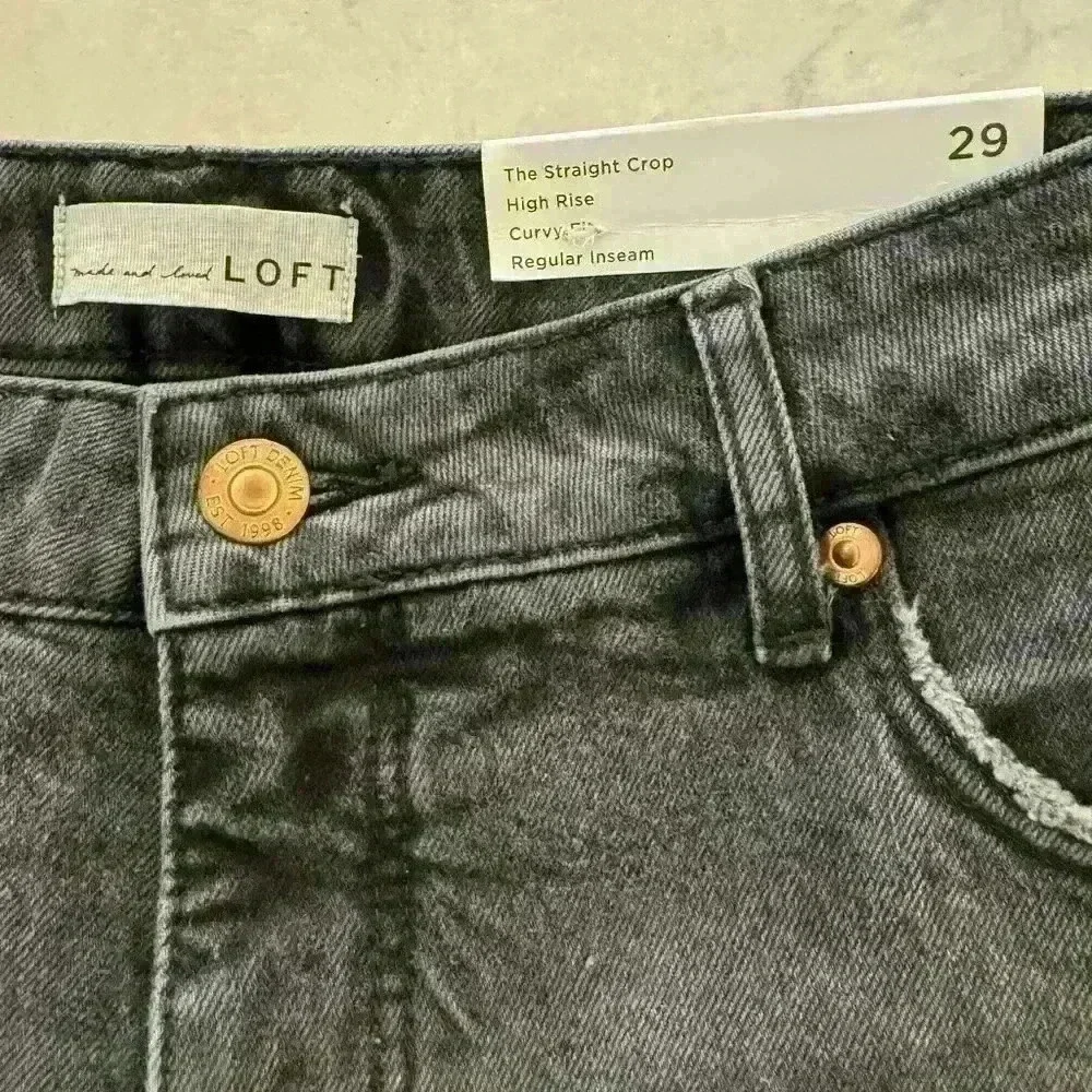 LOFT ANN TAYLOR Straight Crop Denim